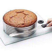 Inel Ajustabil EDAR pentru Tort, 6 Spatii pentru Feliere Blat, Diametru 24 - 30 cm, Inox, Argintiu Inel Ajustabil EDAR pentru Tort, 6 Spatii pentru Feliere Blat, Diametru 24 - 30 cm, Inox, Argintiu
