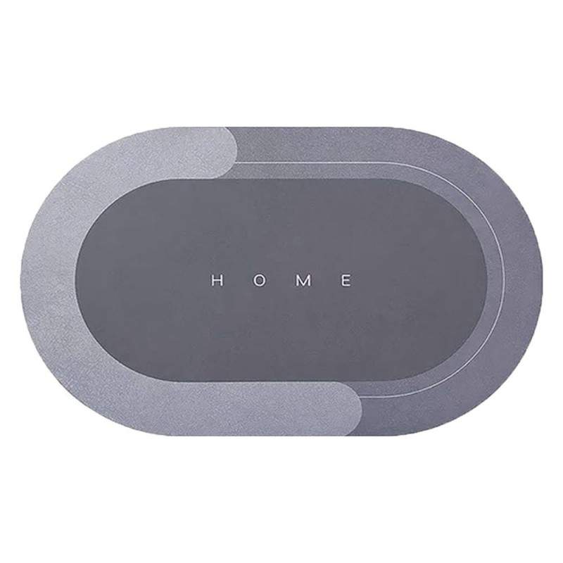 Covor de Baie Antiderapant SIKS, Model „Home”, Substrat absorbant, Covoras cu Uscare rapida, Oval, 78 x 48 cm, Gri Deschis Covor de Baie Antiderapant SIKS, Model „Home”, Substrat absorbant, Covoras cu Uscare rapida, Oval, 78 x 48 cm, Gri Deschis