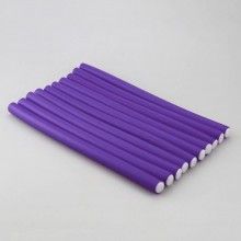 Set 10 Bigudiuri SIKS®, flexibile, pentru parul uscat-umed, mov, nr 4