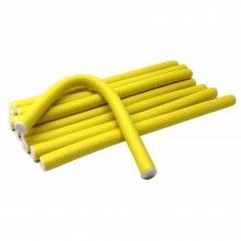 Set 10 Bigudiuri flexibile SIKS®, pentru par umed si uscat, numarul 3, culoarea galben