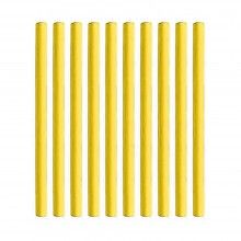 Set 10 Bigudiuri flexibile SIKS® pentru par umed si uscat, numarul 4, culoarea galben