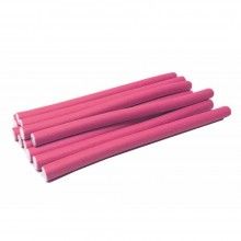 Set 10 Bigudiuri SIKS®, flexibile si confortabile, numarul 4, culoarea roz