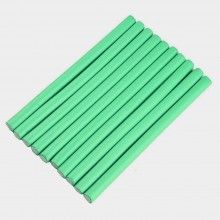 Set 10 Bigudiuri SIKS® aplicare pe parul umed/uscat, flexibile, numarul 1, culoarea turcoaz