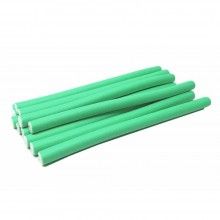 Set 10 Bigudiuri SIKS® aplicare pe parul umed/uscat, flexibile, numarul 4, culoarea turcoaz