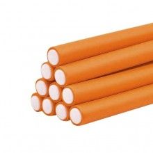 Set 10 Bigudiuri SIKS, Aplicare pe Parul Umed/Uscat, Flexibile, Numarul 2, Culoarea Potrocaliu