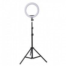 Lampa Circulara EDAR® cu Trepied si Suport pentru Telefon, 180 LED-uri, 3 Tipuri de Lumina, 12 inch