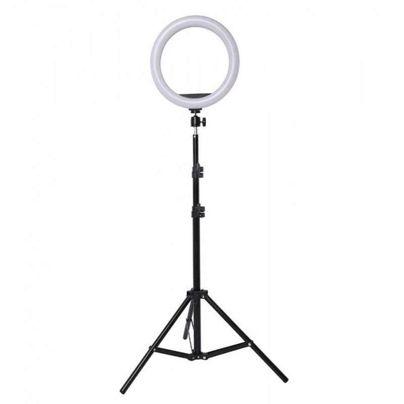 Lampa Circulara EDAR® cu Trepied si Suport pentru Telefon, 180 LED-uri, 3 Tipuri de Lumina, 12 inch Lampa Circulara EDAR® cu Trepied si Suport pentru Telefon, 180 LED-uri, 3 Tipuri de Lumina, 12 inch
