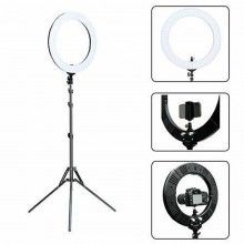 Lampa Circulara EDAR, Ring Light LED Make-UP, 10 Trepte Reglaj, 3 Moduri De Lumina, Suport Telefon, Telecomanda Selfie, Dimen... Lampa Circulara EDAR, Ring Light LED Make-UP, 10 Trepte Reglaj, 3 Moduri De Lumina, Suport Telefon, Telecomanda Selfie, Dimen...
