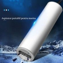 Aspirator Auto Portabil SIKS, 7000 Pa, 43000R/Min, 120W, 4000 (Mbar), Mini Aspirator Umed/Uscat, Sistem Multiplu De Filtrare,...