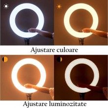 Lampa Circulara cu LED pentru Fotografii SIKS, 120 LED-uri, Conectivitate USB, Trepied, 10 inch, Telecomanda Selfie Inclusa, ... Lampa Circulara cu LED pentru Fotografii SIKS, 120 LED-uri, Conectivitate USB, Trepied, 10 inch, Telecomanda Selfie Inclusa, ...