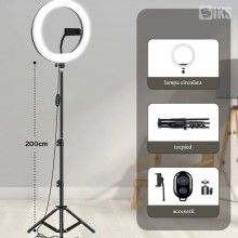 Lampa Circulara cu LED pentru Fotografii SIKS, 162 LED-uri, Conectivitate USB, Trepied, 12 inch, Telecomanda Selfie Inclusa, ... Lampa Circulara cu LED pentru Fotografii SIKS, 162 LED-uri, Conectivitate USB, Trepied, 12 inch, Telecomanda Selfie Inclusa, ...
