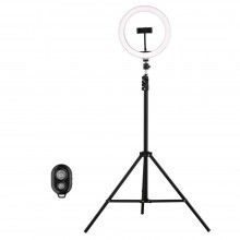 Lampa Circulara cu LED EDAR, 220 LED-uri, 14 inch, Telecomanda Selfie Inclusa, Trepied, Ideala pentru Fotografii, Clipuri Vid...