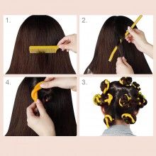 Set Bigudiuri Flexibile EDAR pentru Par, Galben, 10 Bucati, Numarul 4