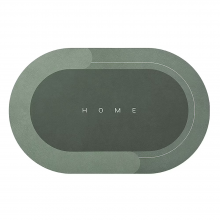 Covor de Baie EDAR, Model „Home”, Antiderapant, Oval, 57 x 38 cm, Verde