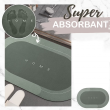 Covor de Baie EDAR, Model „Home”, Antiderapant, Oval, 57 x 38 cm, Verde
