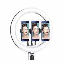 Lampa Circulara cu LED EDAR, 18 inch, Telecomanda Selfie Inclusa, Trepied, Ideala pentru Fotografii, Clipuri Video, Control d...