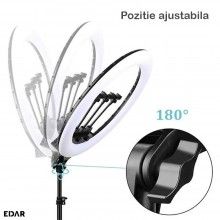 Lampa Circulara cu LED EDAR, 18 inch, Telecomanda Selfie Inclusa, Trepied, Ideala pentru Fotografii, Clipuri Video, Control d... Lampa Circulara cu LED EDAR, 18 inch, Telecomanda Selfie Inclusa, Trepied, Ideala pentru Fotografii, Clipuri Video, Control d...