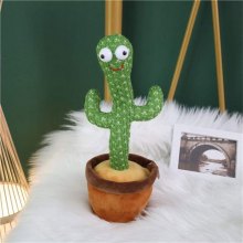 Jucarie interactiva EDAR Cactus Vorbitor si Dansator, Imita, Canta, Educativ, 32 cm, cu USB, Verde