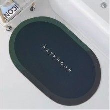 Covor de Baie Antiderapant SIKS, Model „ Bathroom ”, Oval, 57 x 38 cm, Bleumarine Covor de Baie Antiderapant SIKS, Model „ Bathroom ”, Oval, 57 x 38 cm, Bleumarine
