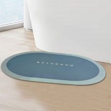 Covor de Baie Antiderapant SIKS, Model „ Bathroom ”, Oval, 57 x 38 cm, Albastru Covor de Baie Antiderapant SIKS, Model „ Bathroom ”, Oval, 57 x 38 cm, Albastru