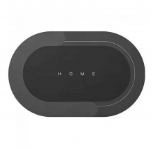 Covor de Baie Antiderapant EDAR, Model „Home”, Oval, 57 x 38 cm, Negru