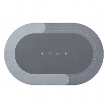 Covor de Baie Antiderapant EDAR, Model „Home”, Oval, 57 x 38 cm, Bleumarin