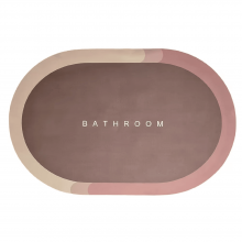 Covor de Baie Antiderapant EDAR, Model „Bathroom”, Oval, 90 x 60 cm, Rose