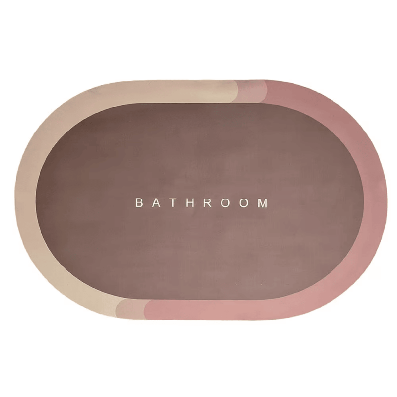 Covor de Baie Antiderapant EDAR, Model „Bathroom”, Oval, 90 x 60 cm, Rose Covor de Baie Antiderapant EDAR, Model „Bathroom”, Oval, 90 x 60 cm, Rose