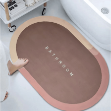 Covor de Baie Antiderapant EDAR, Model „Bathroom”, Oval, 90 x 60 cm, Rose Covor de Baie Antiderapant EDAR, Model „Bathroom”, Oval, 90 x 60 cm, Rose
