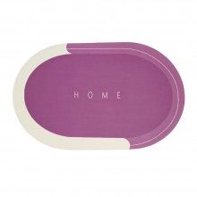 Covor de Baie Antiderapant SIKS, Model „Home”, Oval, 57 x 38 cm, Rose