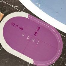 Covor de Baie Antiderapant SIKS, Model „Home”, Oval, 57 x 38 cm, Rose Covor de Baie Antiderapant SIKS, Model „Home”, Oval, 57 x 38 cm, Rose