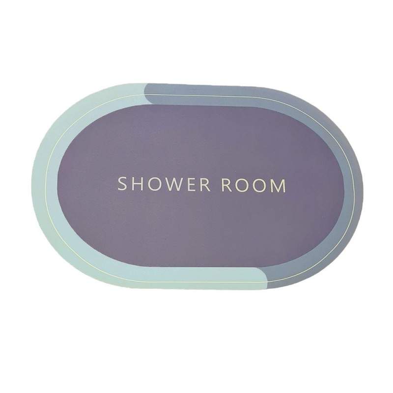 Covor de Baie Antiderapant SIKS, Model „ Shower Room ”, Oval, 57 x 38 cm, Mov Covor de Baie Antiderapant SIKS, Model „ Shower Room ”, Oval, 57 x 38 cm, Mov