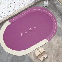 Covor de Baie Antiderapant EDAR, Model „Home”, Oval, 57 x 38 cm, Rose Covor de Baie Antiderapant EDAR, Model „Home”, Oval, 57 x 38 cm, Rose