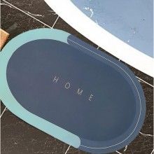 Covor de Baie Antiderapant EDAR, Model „Home”, Oval, 57 x 38 cm, Bleumarin/Blue Covor de Baie Antiderapant EDAR, Model „Home”, Oval, 57 x 38 cm, Bleumarin/Blue