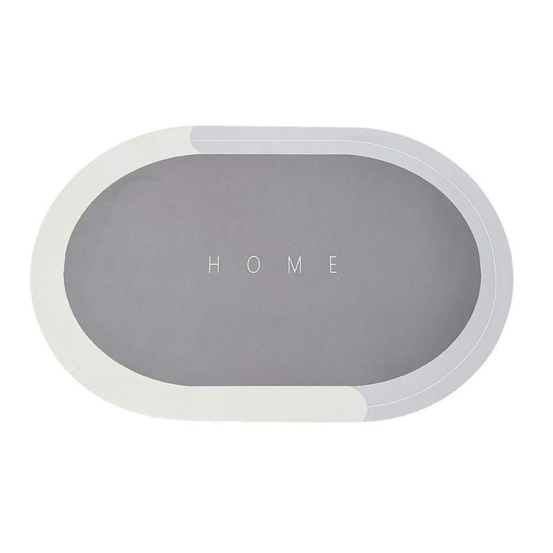 Covor de Baie Antiderapant EDAR, Model „Home”, Oval, 57 x 38 cm, Gri Deschis Covor de Baie Antiderapant EDAR, Model „Home”, Oval, 57 x 38 cm, Gri Deschis