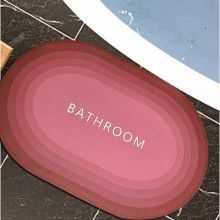 Covor de Baie Antiderapant EDAR, Model „Bathroom ”, Oval, 57 x 38 cm, Grena Covor de Baie Antiderapant EDAR, Model „Bathroom ”, Oval, 57 x 38 cm, Grena