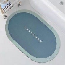 Covor de Baie Antiderapant EDAR, Model „ Bathroom ”, Oval, 57 x 38 cm, Albastru Covor de Baie Antiderapant EDAR, Model „ Bathroom ”, Oval, 57 x 38 cm, Albastru