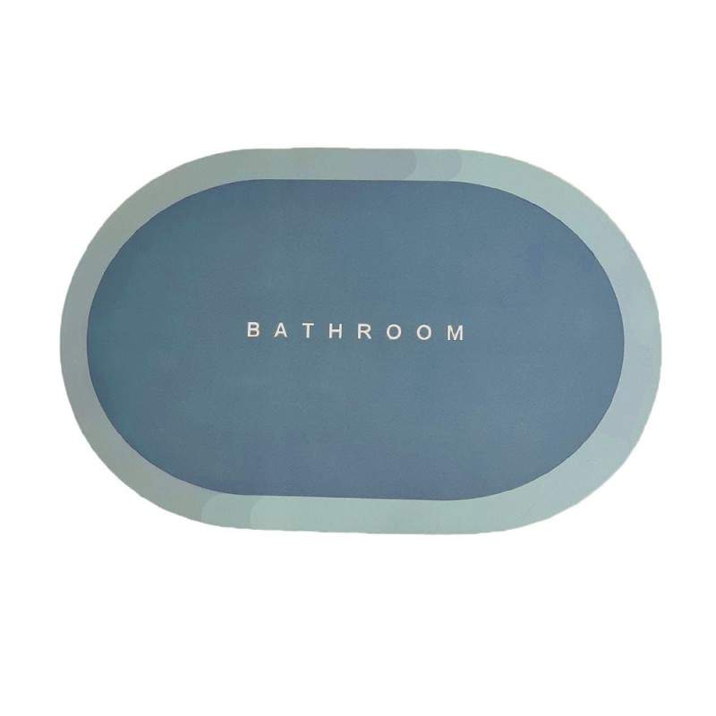 Covor de Baie Antiderapant EDAR, Model „ Bathroom ”, Oval, 57 x 38 cm, Albastru Covor de Baie Antiderapant EDAR, Model „ Bathroom ”, Oval, 57 x 38 cm, Albastru
