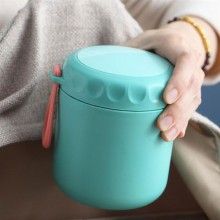 Caserola Termica SIKS Pentru Supa, Lingura Inclusa, Din Otel Inoxidabil, 430 Ml, Mini Termos Pentru Pranz, Turcoaz Caserola Termica SIKS Pentru Supa, Lingura Inclusa, Din Otel Inoxidabil, 430 Ml, Mini Termos Pentru Pranz, Turcoaz