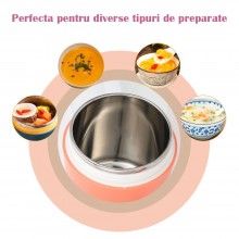 Caserola Termica SIKS Pentru Supa, Lingura Inclusa, Din Otel Inoxidabil, 430 Ml, Mini Termos Pentru Pranz, Portocaliu Caserola Termica SIKS Pentru Supa, Lingura Inclusa, Din Otel Inoxidabil, 430 Ml, Mini Termos Pentru Pranz, Portocaliu