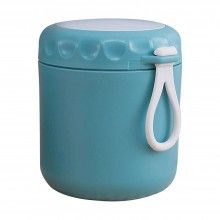 Caserola Termica SIKS Pentru Supa, Lingura Inclusa, Din Otel Inoxidabil, 430 Ml, Mini Termos Pentru Pranz, Albastru