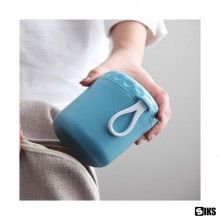 Caserola Termica SIKS Pentru Supa, Lingura Inclusa, Din Otel Inoxidabil, 430 Ml, Mini Termos Pentru Pranz, Albastru