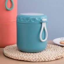 Caserola Termica SIKS Pentru Supa, Lingura Inclusa, Din Otel Inoxidabil, 430 Ml, Mini Termos Pentru Pranz, Albastru Caserola Termica SIKS Pentru Supa, Lingura Inclusa, Din Otel Inoxidabil, 430 Ml, Mini Termos Pentru Pranz, Albastru