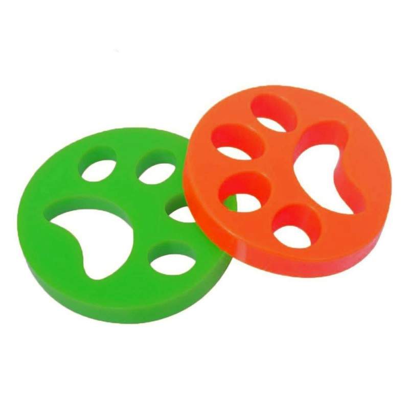Set 2 Bucati Accesoriu Wash&Remove SIKS, Pentru Par Si Scame, Usor De Utilizat, Siliconat, Portocaliu/Verde