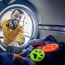 Set 2 Bucati Accesoriu Wash&Remove SIKS, Pentru Par Si Scame, Usor De Utilizat, Siliconat, Portocaliu/Verde