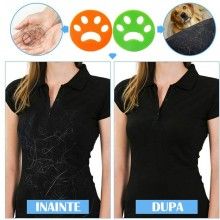 Set 2 Bucati Accesoriu Wash&Remove SIKS, Pentru Par Si Scame, Usor De Utilizat, Siliconat, Portocaliu/Verde