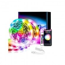 Kit Banda LED 5050 RGB SIKS®, Wi-Fi, Interior IP20, Control Din Telefon, Telecomanda, Lumina Multicolora, Joc de Lumini, 10 metr Kit Banda LED 5050 RGB SIKS®, Wi-Fi, Interior IP20, Control Din Telefon, Telecomanda, Lumina Multicolora, Joc de Lumini, 10 metr