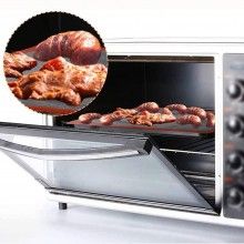 Folie De Copt Reutilizabila SIKS, 40x30 Cm, Covoras Din Silicon Pentru Cuptor, Negru
