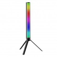 Lumini De Ritm LED RGB SIKS Cu Activare Sonora, Bara RGB Cu Funcitie VU Meter, W08, 32 Leduri, Baterie, Sincronizare Muzicala...
