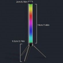 Lumini De Ritm LED RGB SIKS Cu Activare Sonora, Bara RGB Cu Funcitie VU Meter, W08, 32 Leduri, Baterie, Sincronizare Muzicala... Lumini De Ritm LED RGB SIKS Cu Activare Sonora, Bara RGB Cu Funcitie VU Meter, W08, 32 Leduri, Baterie, Sincronizare Muzicala...